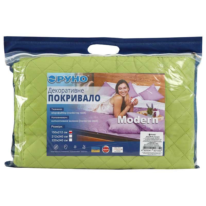 Покрывало двухстороннее Руно Braid 212x240 см Серый (28092644) - фото 6