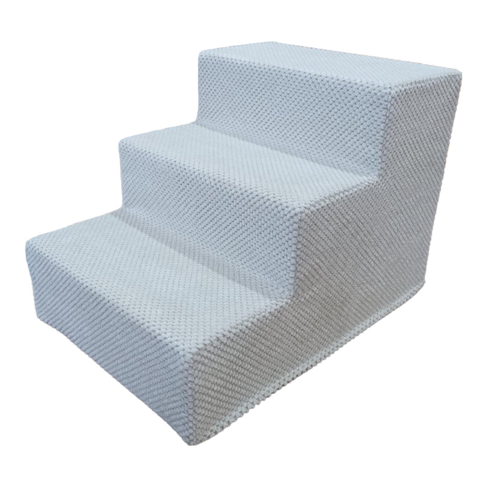 Лесенка для собак ткань велюр 36х35х50 см Белый Лесенка для собак ткань велюр 36х35х50 см Белый