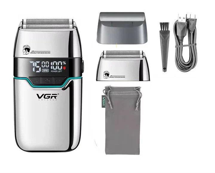 Электробритва мужская VGR V-350 беспроводная Серый (0210) - фото 2