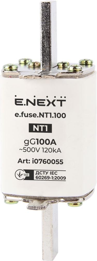 Запобіжник ножовий E.NEXT e.fuse.nt1.100 NT1 100А gG з плавкою вставкою (i0760055)