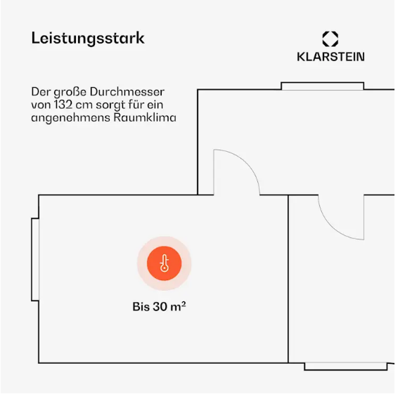 Потолочный вентилятор KLARSTEIN Bolero Smart 2в1 55 Вт 132 см (10046083) - фото 2 Потолочный вентилятор KLARSTEIN Bolero Smart 2в1 55 Вт 132 см (10046083) - фото 2
