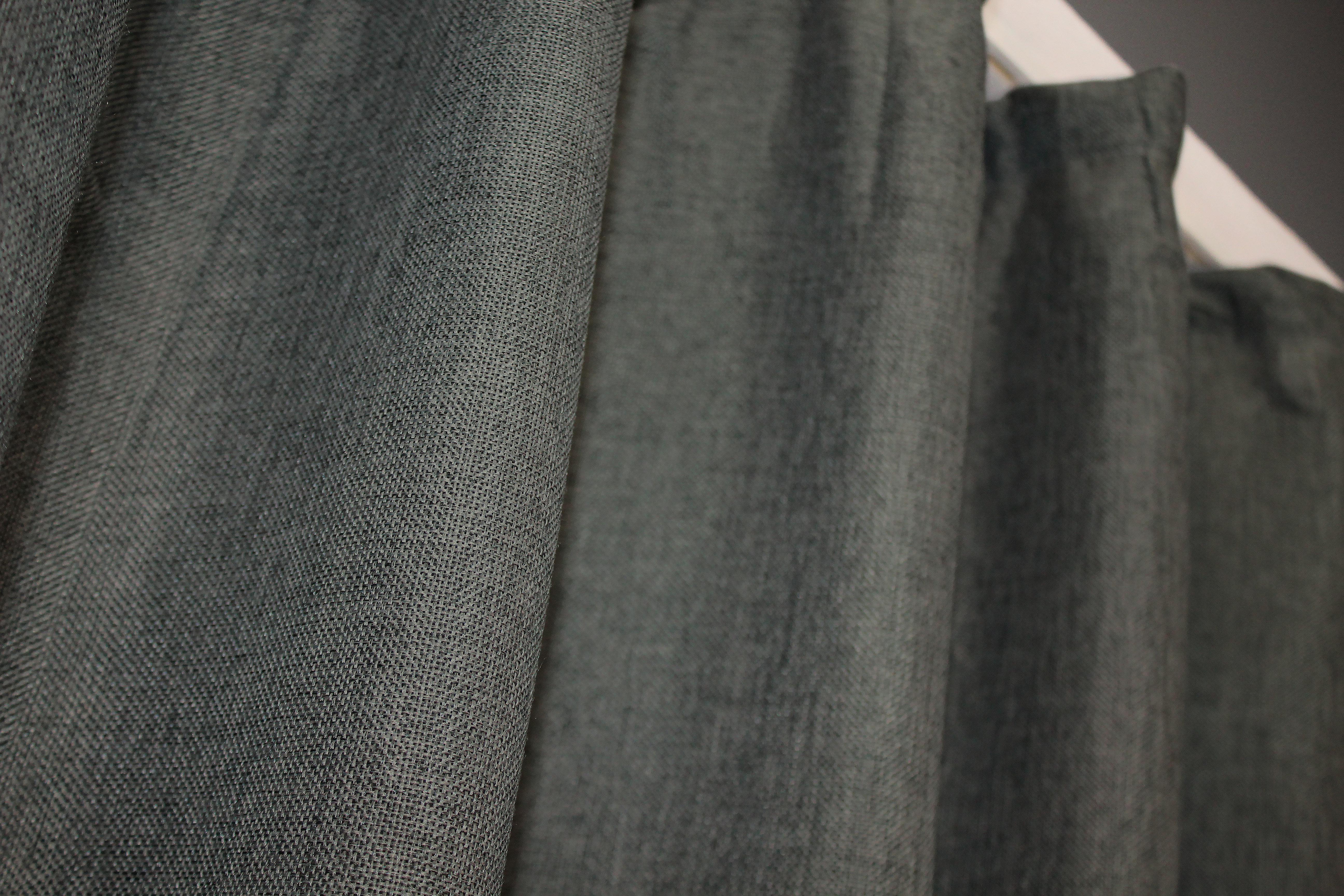 Комплект штор VR-Textil №1282ш лен/мешковина 130х170 см 2 шт. Серый (35-0084) - фото 5