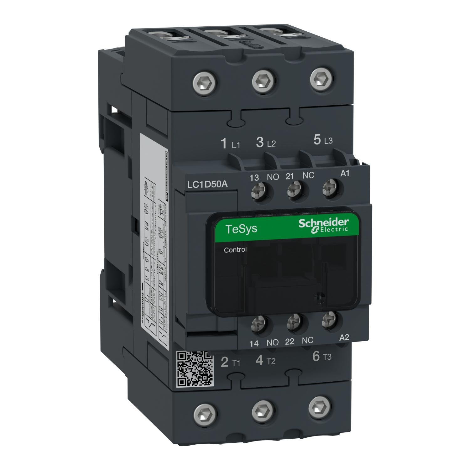 Контактор Schneider Electric D 3Р 50А НО+НЗ 380V (LC1D50AQ7)