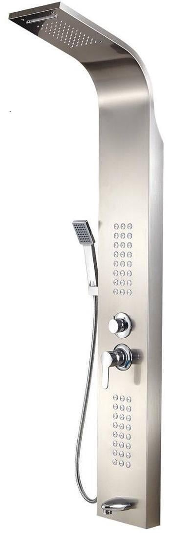 Душова панель Epelli Megacascata Mate B з фіксованою лійкою/масажними форсунками та виливом (2214915365) - фото 7
