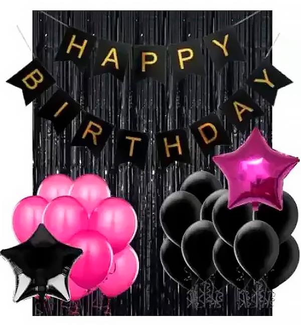 Праздничный набор воздушных шаров Party 24 предмета Black (10959453)