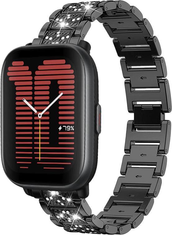 Браслет металлический Glam для Amazfit Active Black (38398-2B)