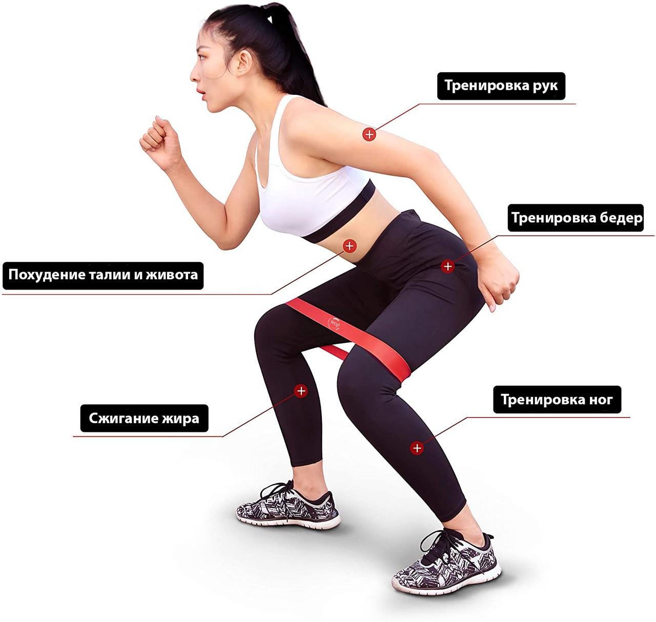 Набір фітнес-гумок WCG 5 шт з латексу різного навантаження з мішечком (WCG-FT5) - фото 4 Набір фітнес-гумок WCG 5 шт з латексу різного навантаження з мішечком (WCG-FT5) - фото 4