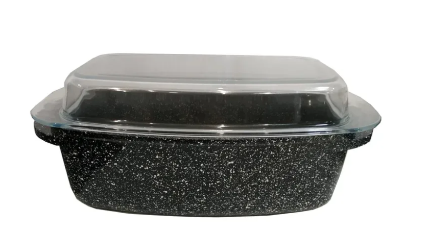 Гусятниця алюмінієва Bohmann зі скляною кришкою та антипригарним покриттям 5,5 л (BH 6232 MRB)