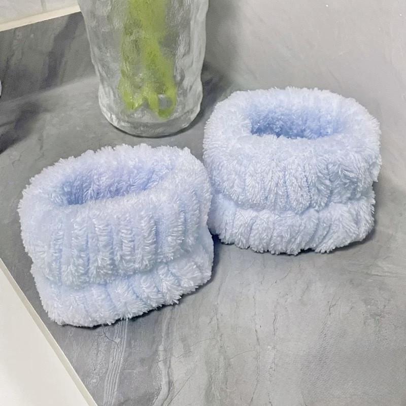 Нарукавники для умывания плюшевые Голубой (2478563122)