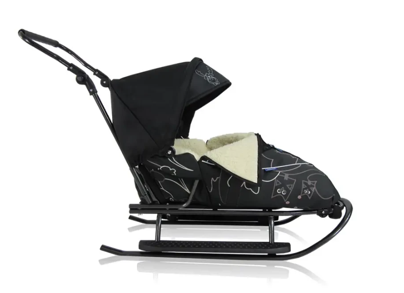 Санки RASPER 7в1 подножки/спинка/спальник с утеплителем/регулируемая ручка/муфты/дашок (2616433874)