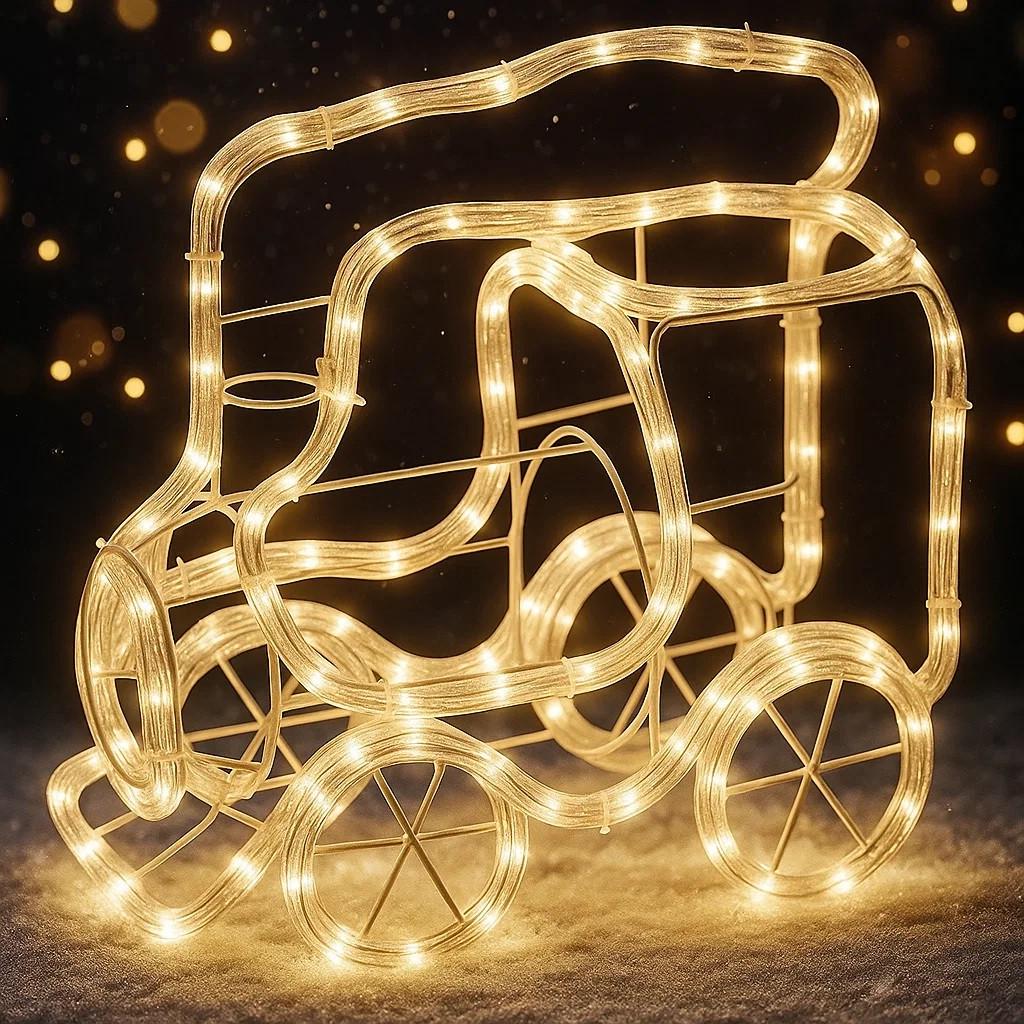 Фигура новогодняя светодиодная декоративная Локомотив LightZone Теплый белый (17555)