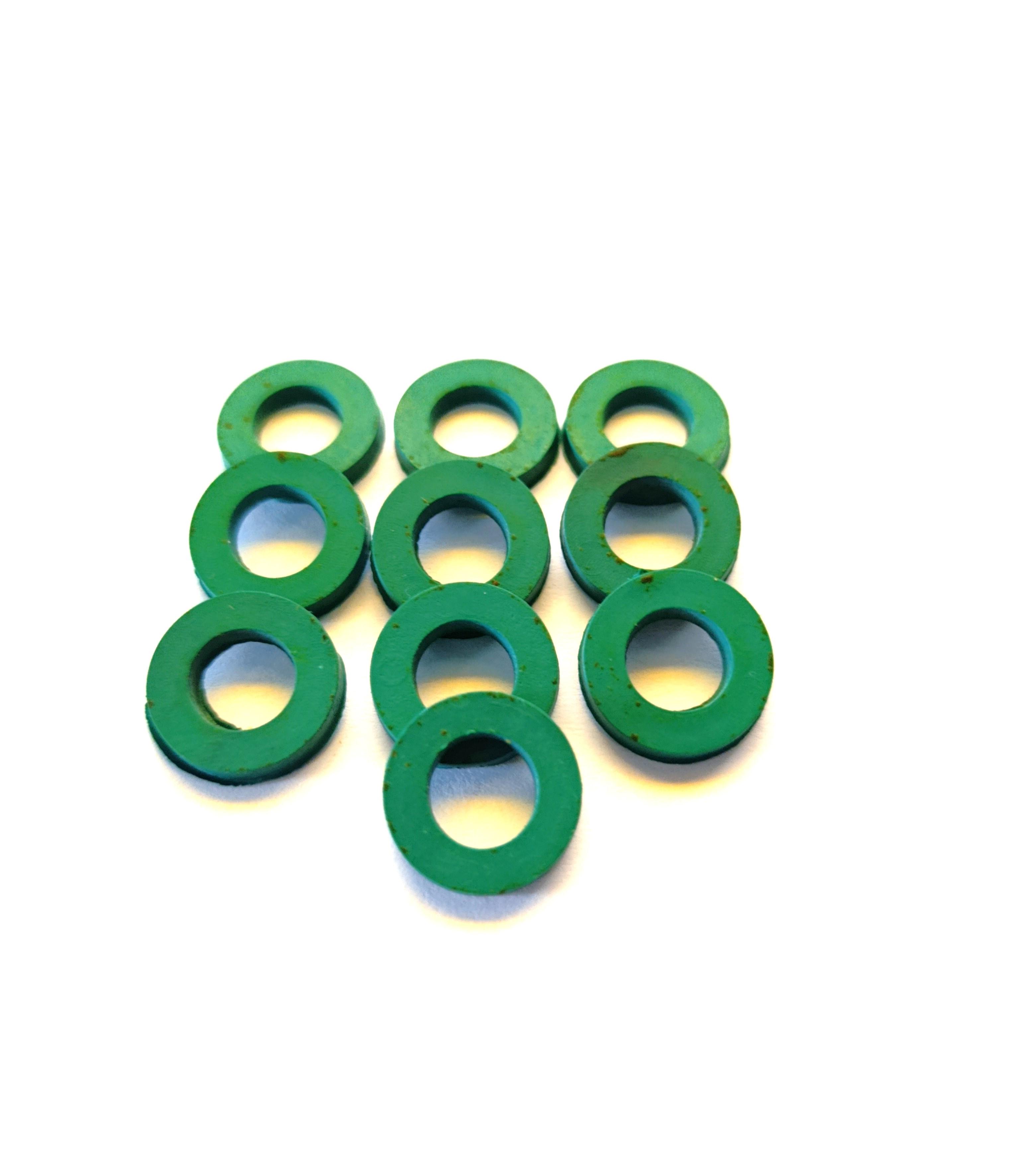 Прокладка резиновая 1/2" 19x10x3 мм 10 шт. Зеленый (8090)