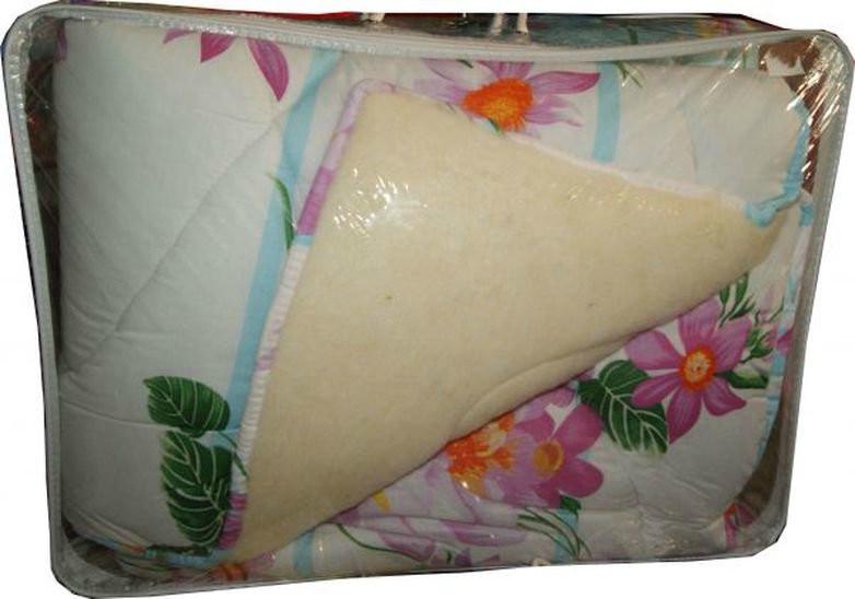 Одеяло двуспальное из овечьей шерсти Лери Макс Голубой