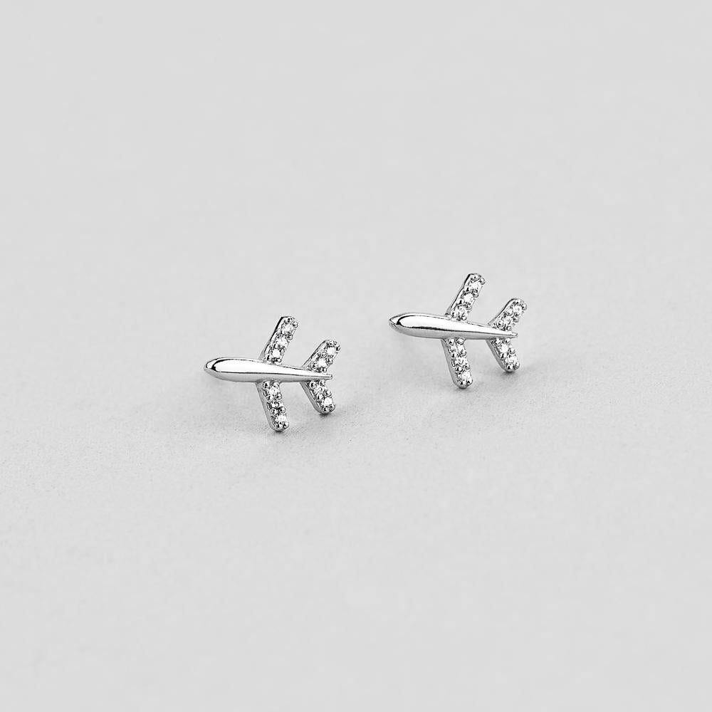 Серебряные серьги Minimal Путешествие (3538)