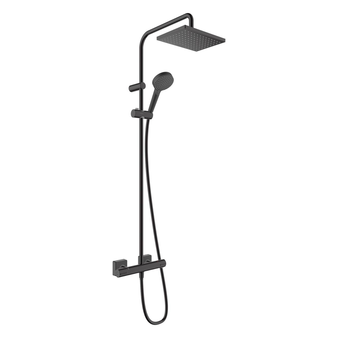 Душова система з термостатом Hansgrohe VERNIS SHAPE 26286670 Чорний (112553) - фото 1