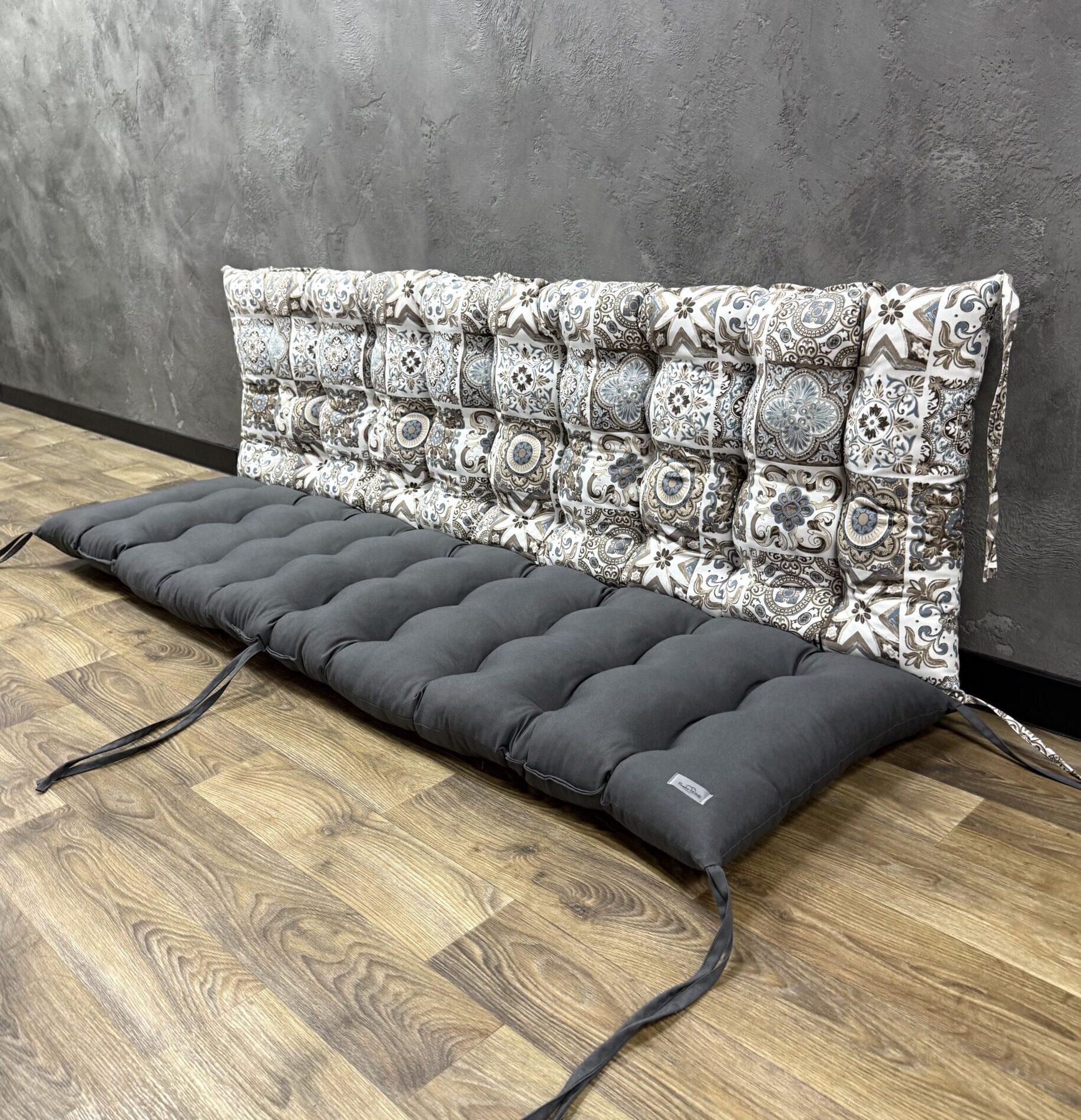 Подушка Comfort Home Abstraction blue на поддоны/качели/каркасы/садовая мебель комбинированная панама 150х50х50 см