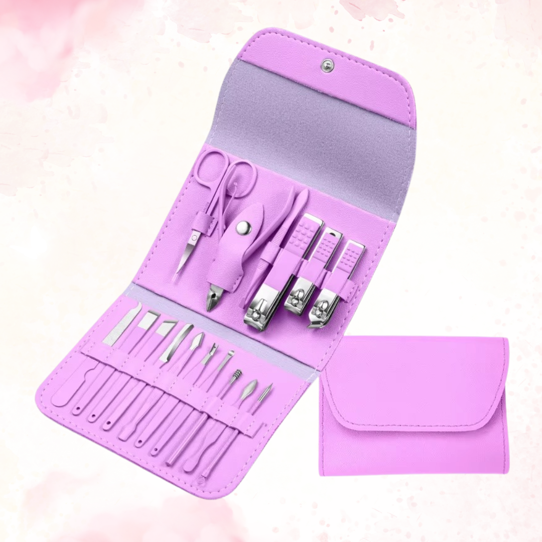 Набір інструментів для манікюру та педикюру 16 шт. Рожевий - фото 2 Набір інструментів для манікюру та педикюру 16 шт. Рожевий - фото 2