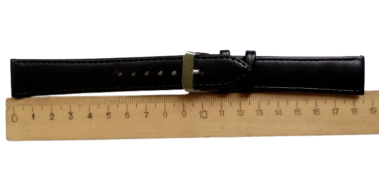 Ремінець для годинника шкіряний Toscana XXL 20х220 мм Чорний (3616) - фото 3 Ремінець для годинника шкіряний Toscana XXL 20х220 мм Чорний (3616) - фото 3