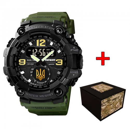 Наручний годинник Patriot 004AGUAGD Тризуб Зелений/Золотий (2101028581) - фото 6