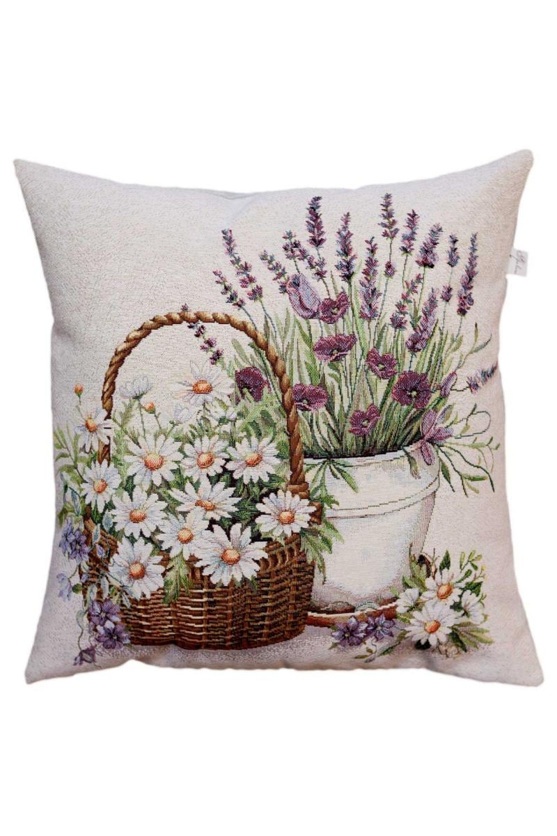 Наволочка декоративная Ромашки в корзине 45х45 см (039162) Наволочка декоративная Ромашки в корзине 45х45 см (039162)