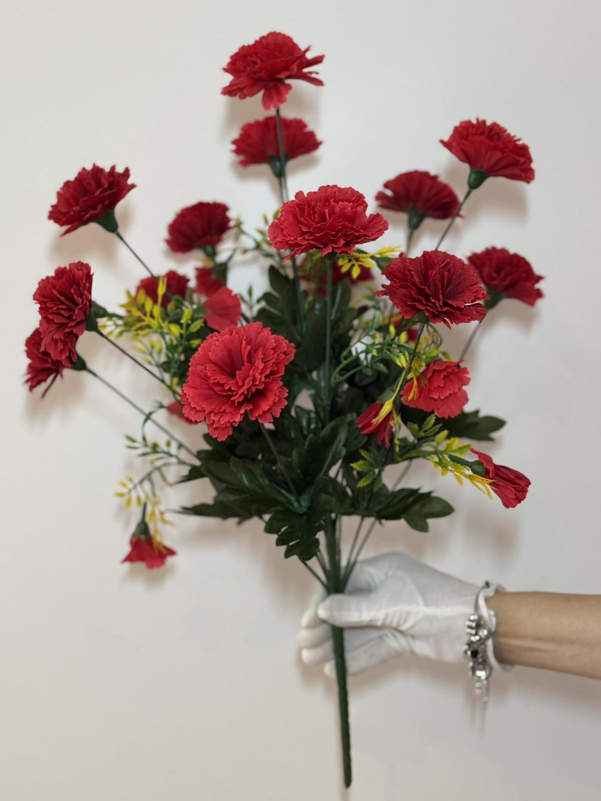 Искусственный букет Гвоздика 55 см Красный (A-261)