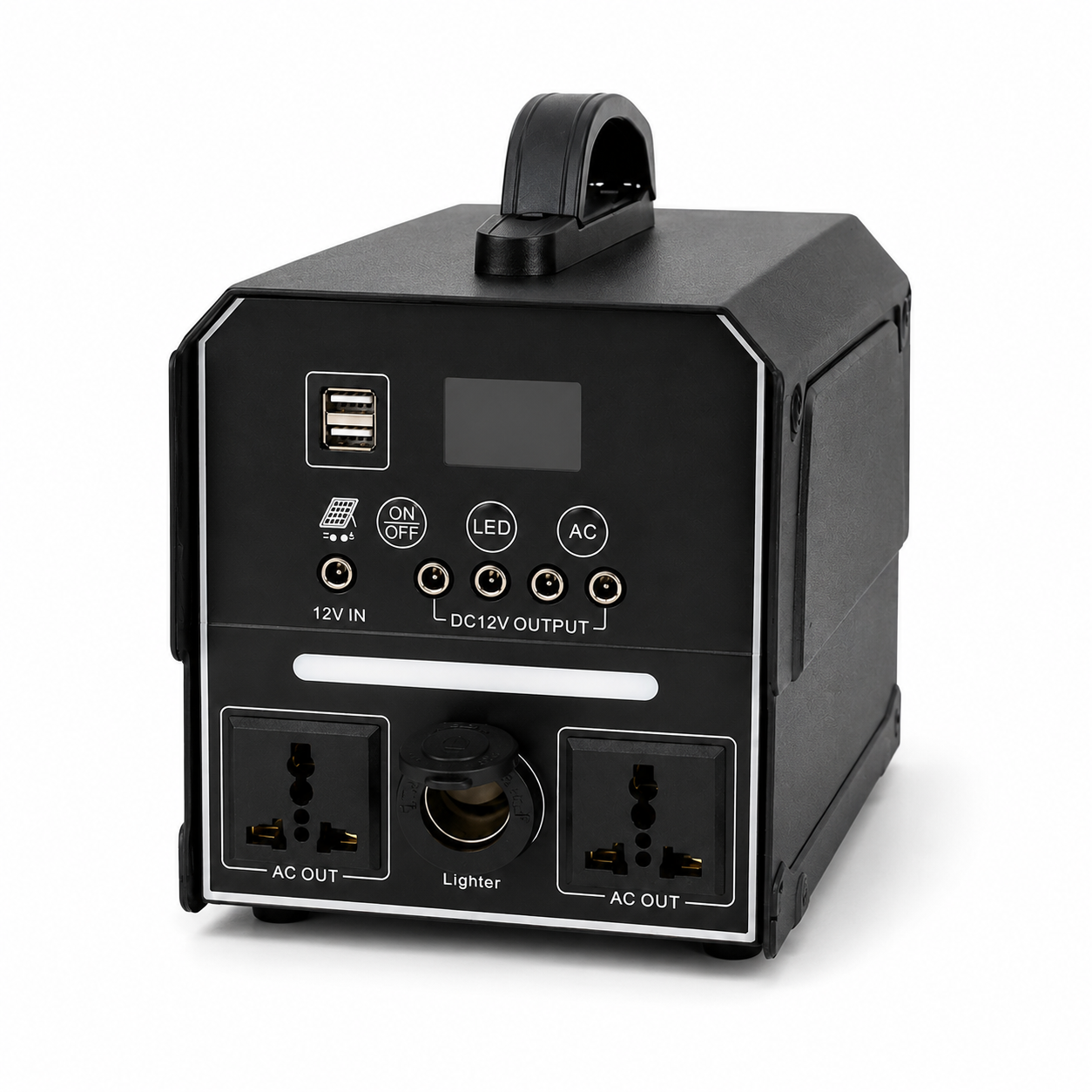 Зарядная станция портативная 600 Вт 35 А/час с розетками 220 В USB DC 12 В и поддержкой солнечной зарядки (2018560)