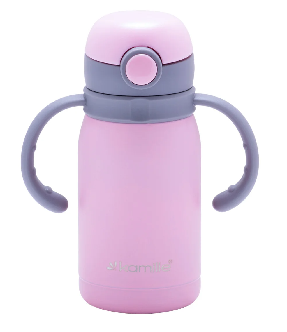 Термос Kamille з двома ручками 300 мл Рожевий (MKM-2019)