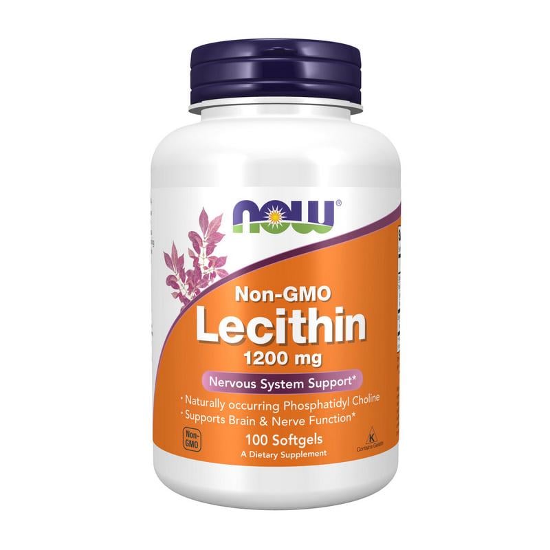 Лецитин соєвий NOW Lecithin 1200 mg 100 м'яких капс.