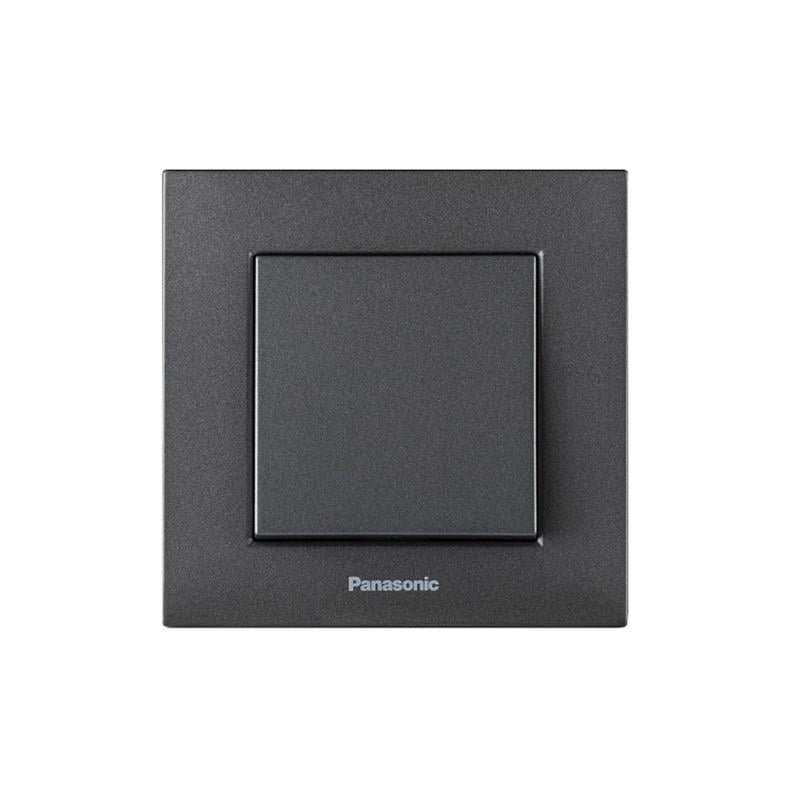 Выключатель одноклавишный Panasonic Karre Plus 55 с рамкой ABS Дымчатый (WDTC90012DG-UA1) Выключатель одноклавишный Panasonic Karre Plus 55 с рамкой ABS Дымчатый (WDTC90012DG-UA1)