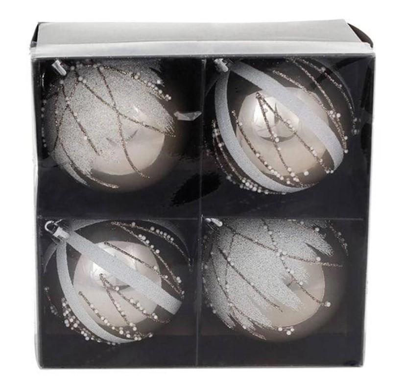 Набор пластиковых новогодних шаров d 4 см 8 шт. (12374)