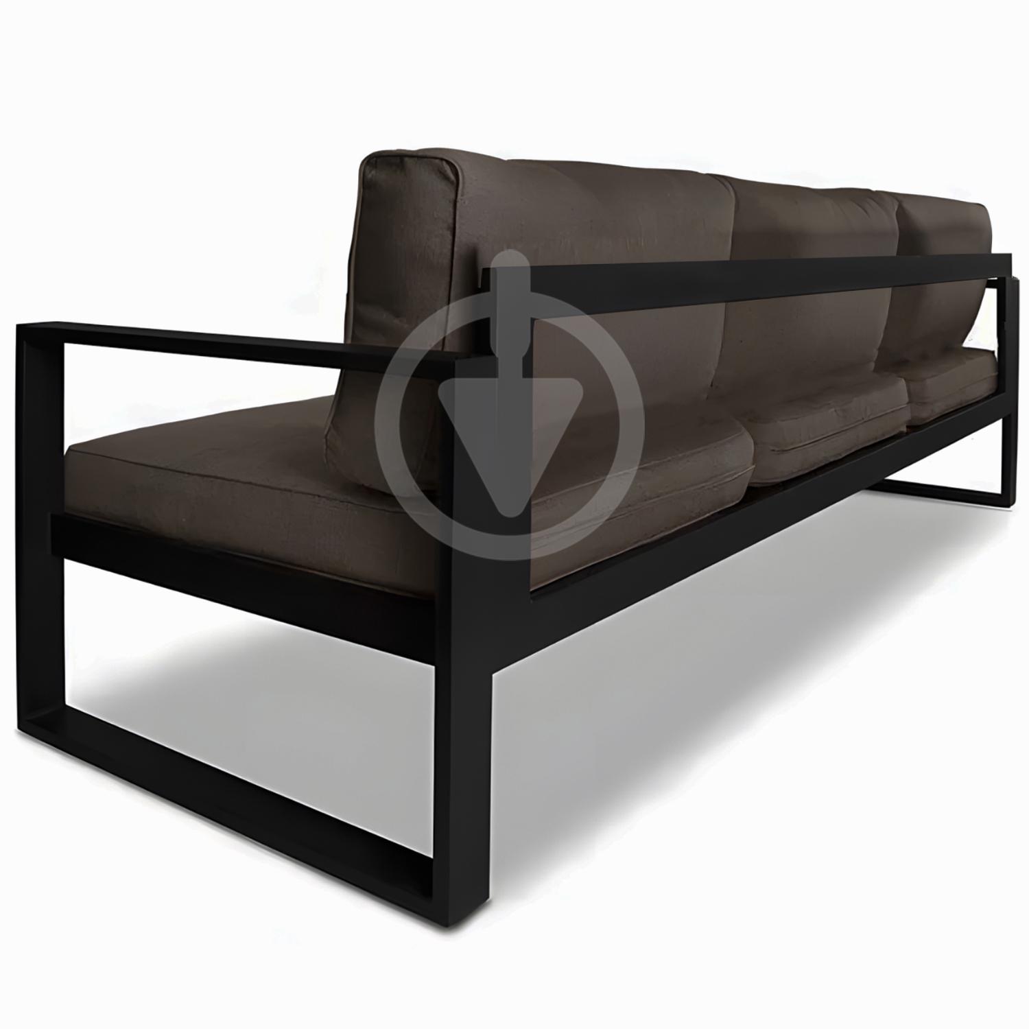 Диван металлический AVVS Бостон лофт с подлокотниками велюр 160 см Коричневый - фото 3 Диван металлический AVVS Бостон лофт с подлокотниками велюр 160 см Коричневый - фото 3