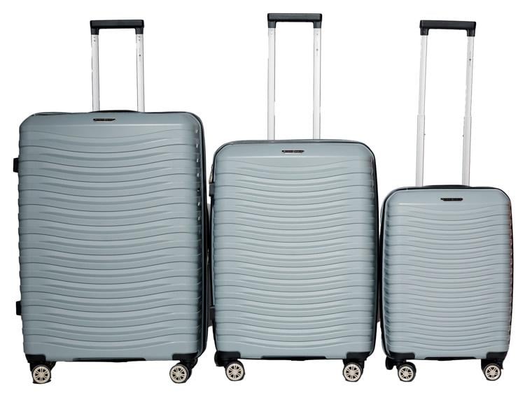 Комплект чемоданов Snowball 43803 Серебряный (31706902)