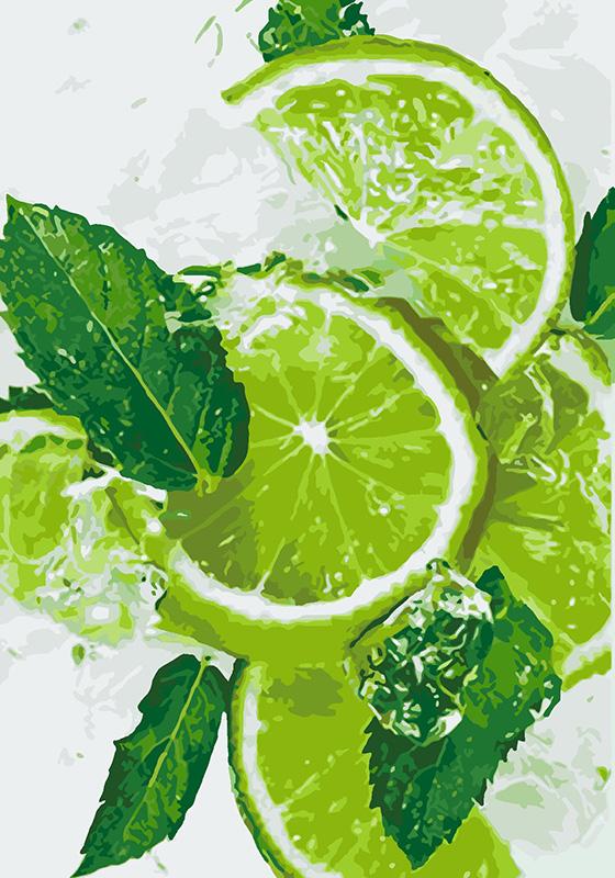 Картина по номерам Идейка "Лаймовый фреш" 35х50 см (KH5544)