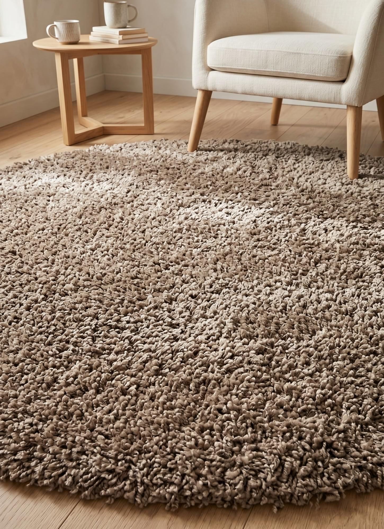Ковер с высоким ворсом Himalaya 8206A beige круг 100x100 см (29071010) Ковер с высоким ворсом Himalaya 8206A beige круг 100x100 см (29071010)