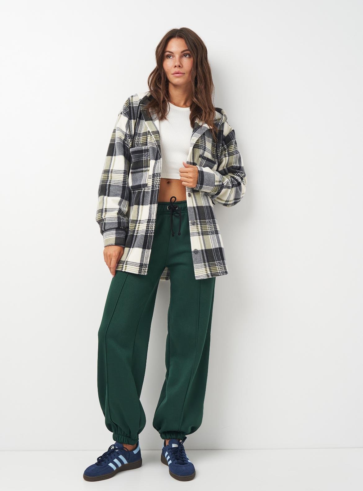 Рубашка женская Рони оверсайз утепленная р. 48 Хаки (2288072868) - фото 2