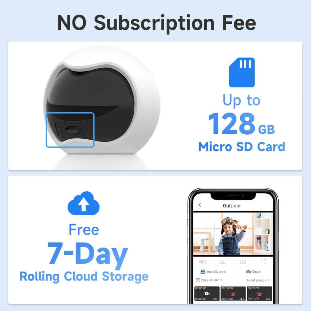 Відеоняня XIAOVV Q2 3MP з датчиком звуку (28780603) - фото 13