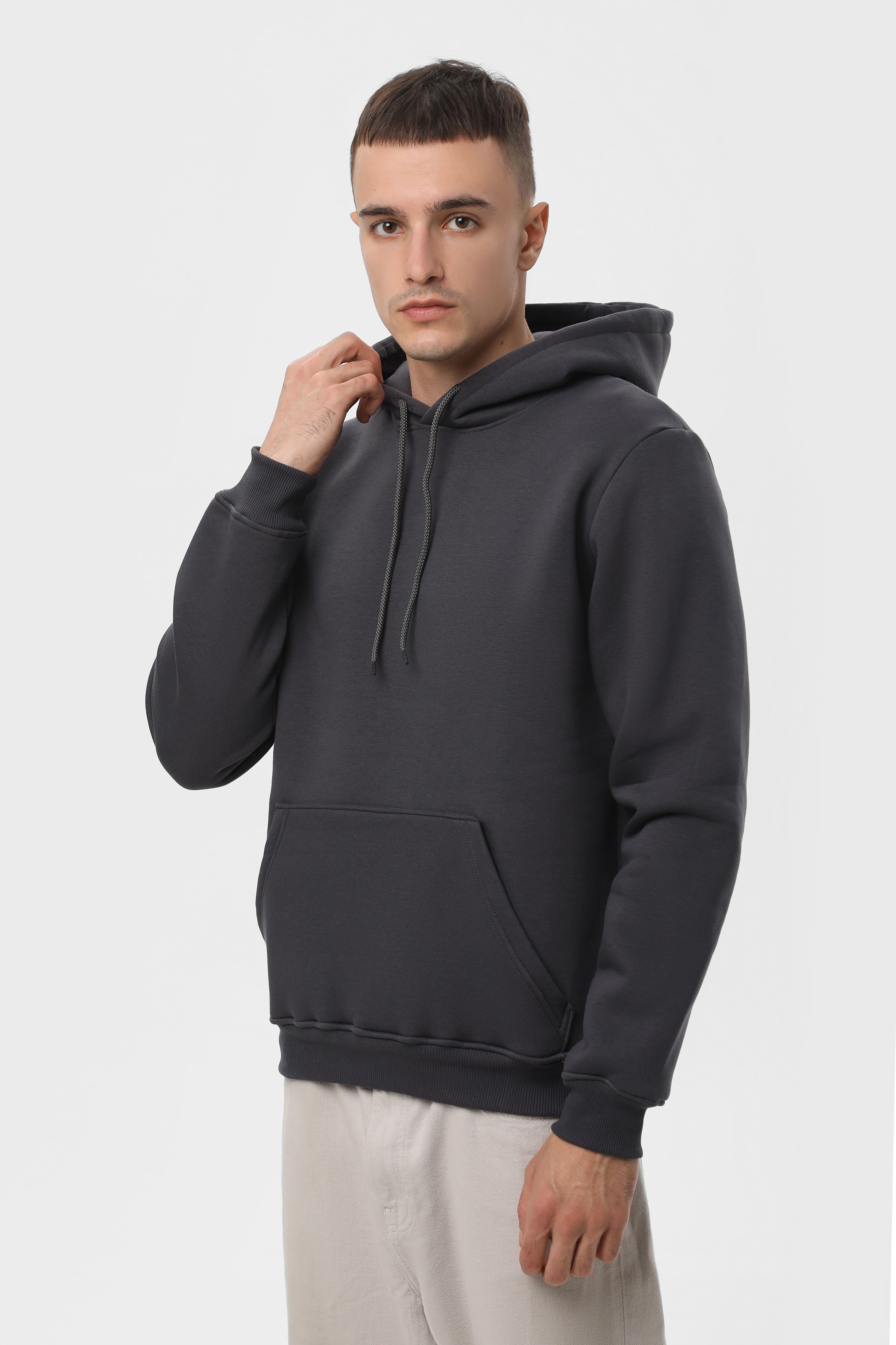 Худи утепленный RAY BASIC U0401 UNISEX XL Темно-серый - фото 2 Худи утепленный RAY BASIC U0401 UNISEX XL Темно-серый - фото 2