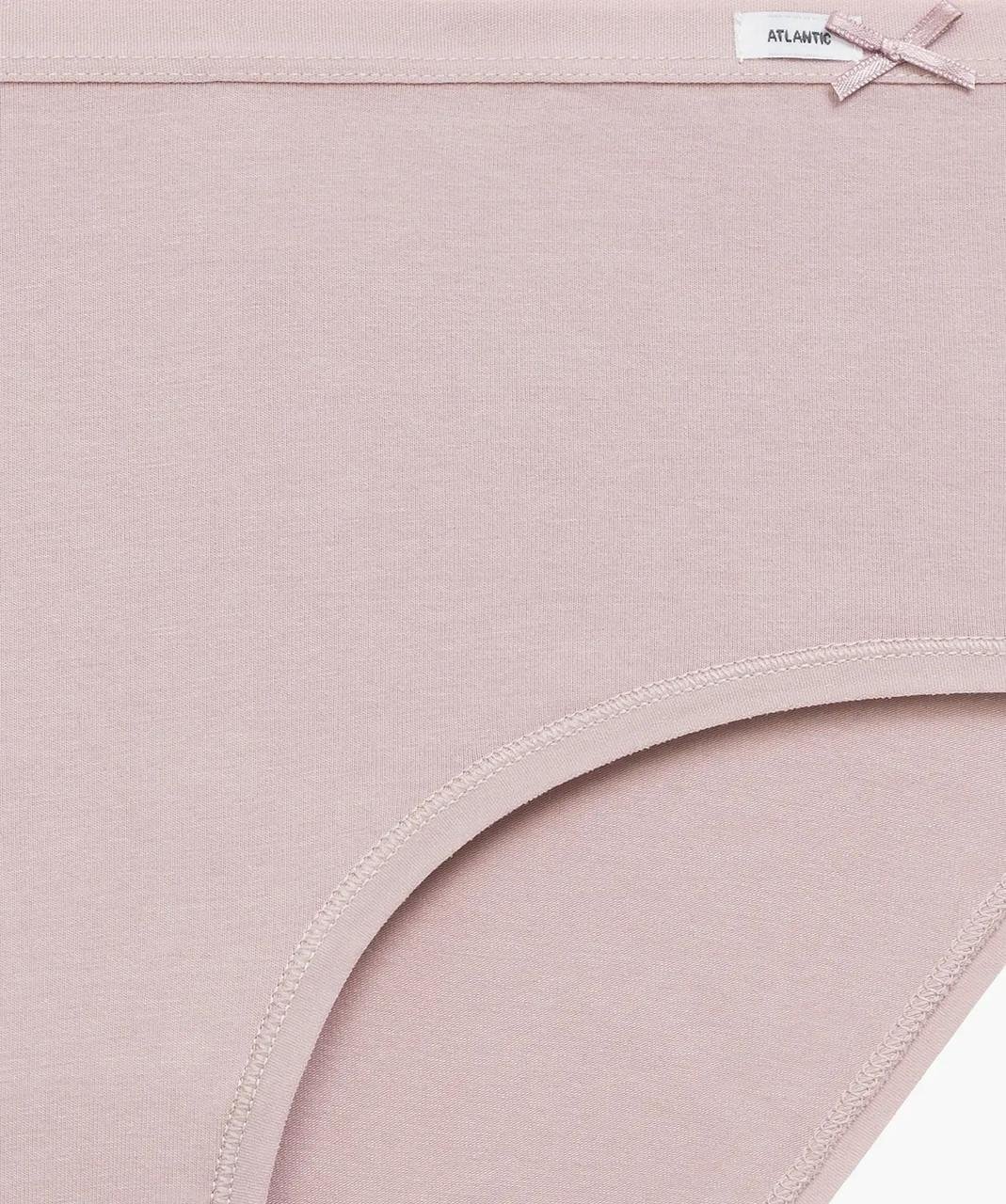 Труси жіночі спортивні бавовняні Atlantic 3CLP-010 High Leg S Коричневий/Темно-бежевий/Темно-синій (2836702706) - фото 5