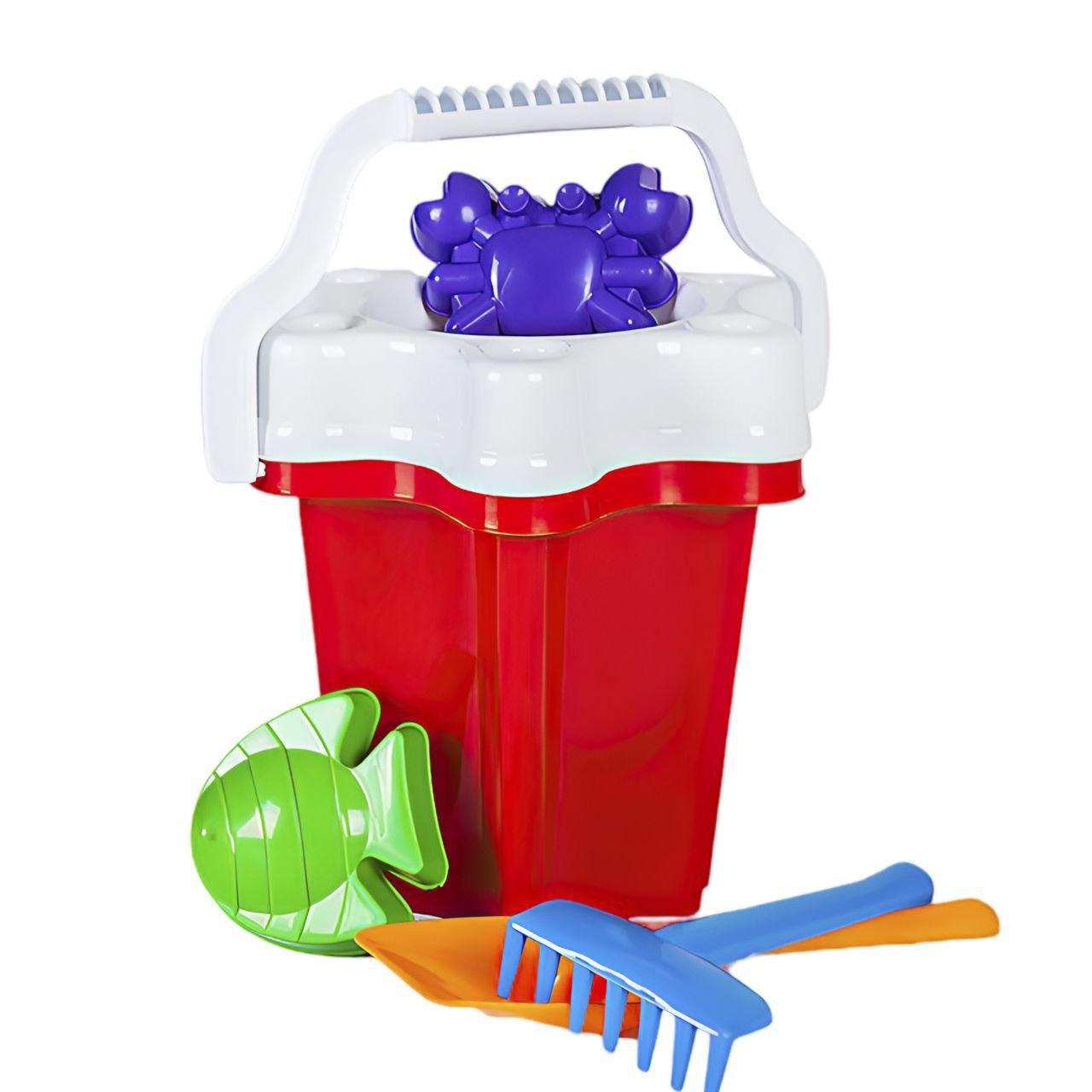 Набір пісочний 012/5R з відерцем Квіточка-2 із 6 елементів Червоний (26688419)