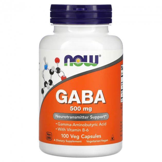 Аминокислоты Now Foods GABA 500 мг 100 вегетарианских капсул (NOW-00087) Аминокислоты Now Foods GABA 500 мг 100 вегетарианских капсул (NOW-00087)