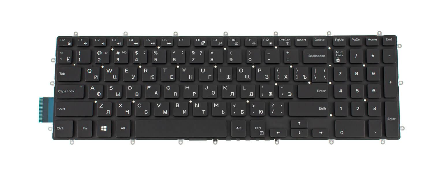 Клавіатура для ноутбука Dell Inspiron 5765 з підсвічуванням клавіш (0KX8XW)