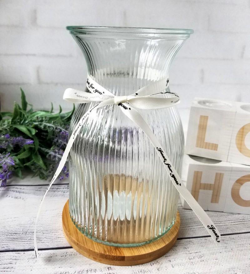 Ваза стеклянная Viva MONO 19 см Прозрачный