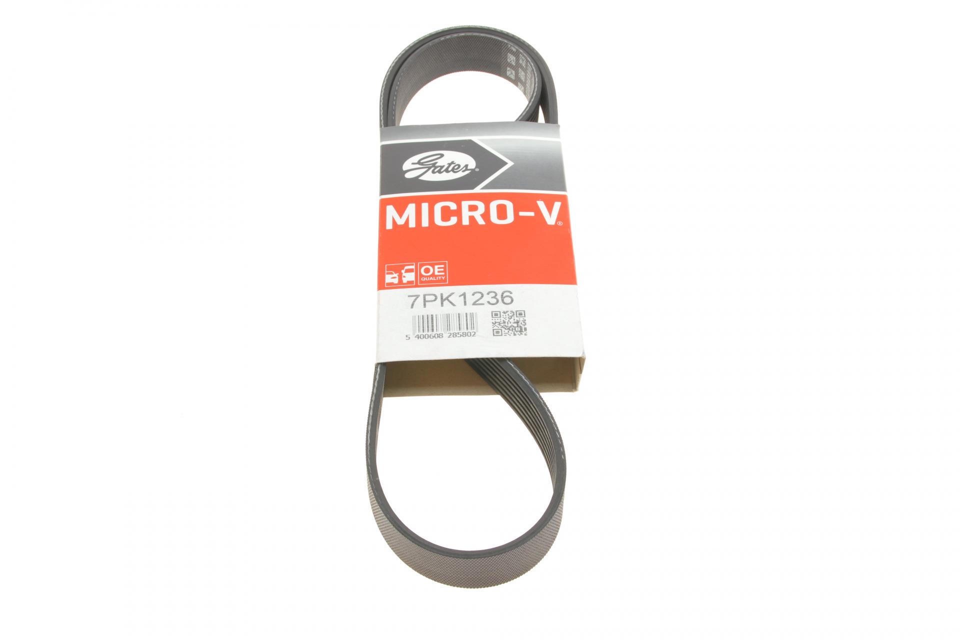 Ремень генератора GATES для Fiat Ducato 2.3D 06- (7PK1236)