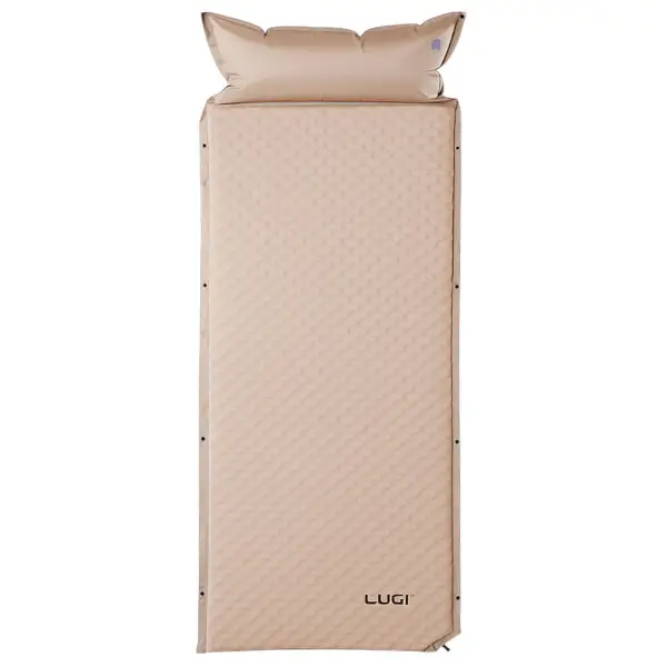 Килимок автоматичний самонадувний із поліестеру з подушкою 190х65х3 см Бежевий (147-107-LU-026)