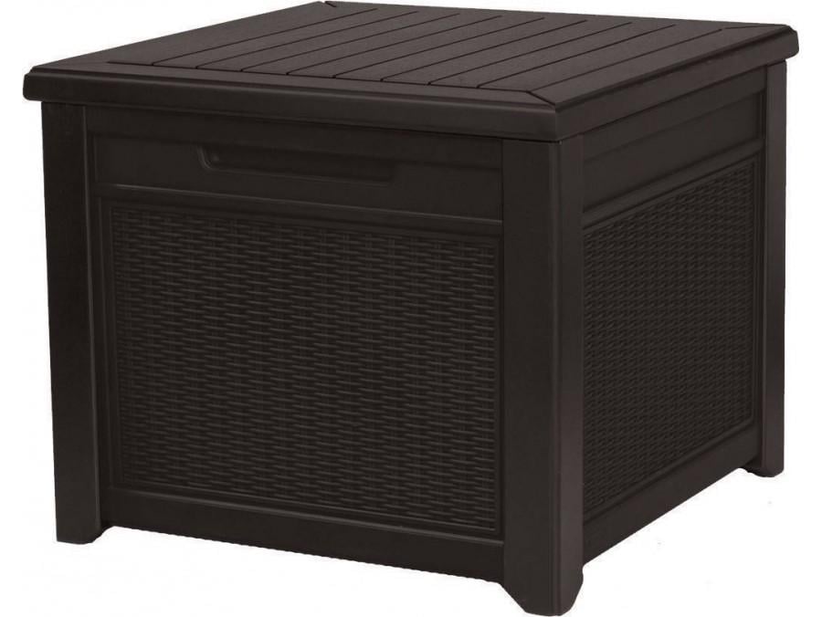 Садовый ящик-стол Keter Cube Rattan 208L Коричневый (237779)