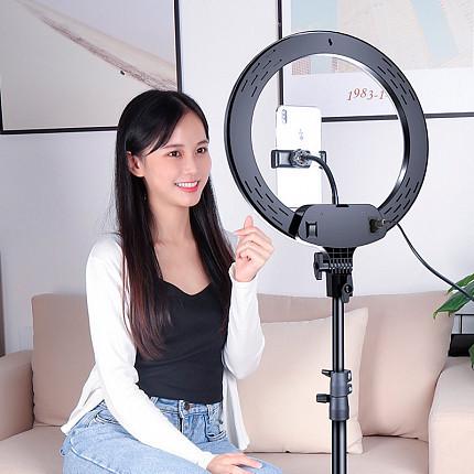 Кольцевая лампа на штативе с пультом 33 см (1282321528) - фото 2 Кольцевая лампа на штативе с пультом 33 см (1282321528) - фото 2