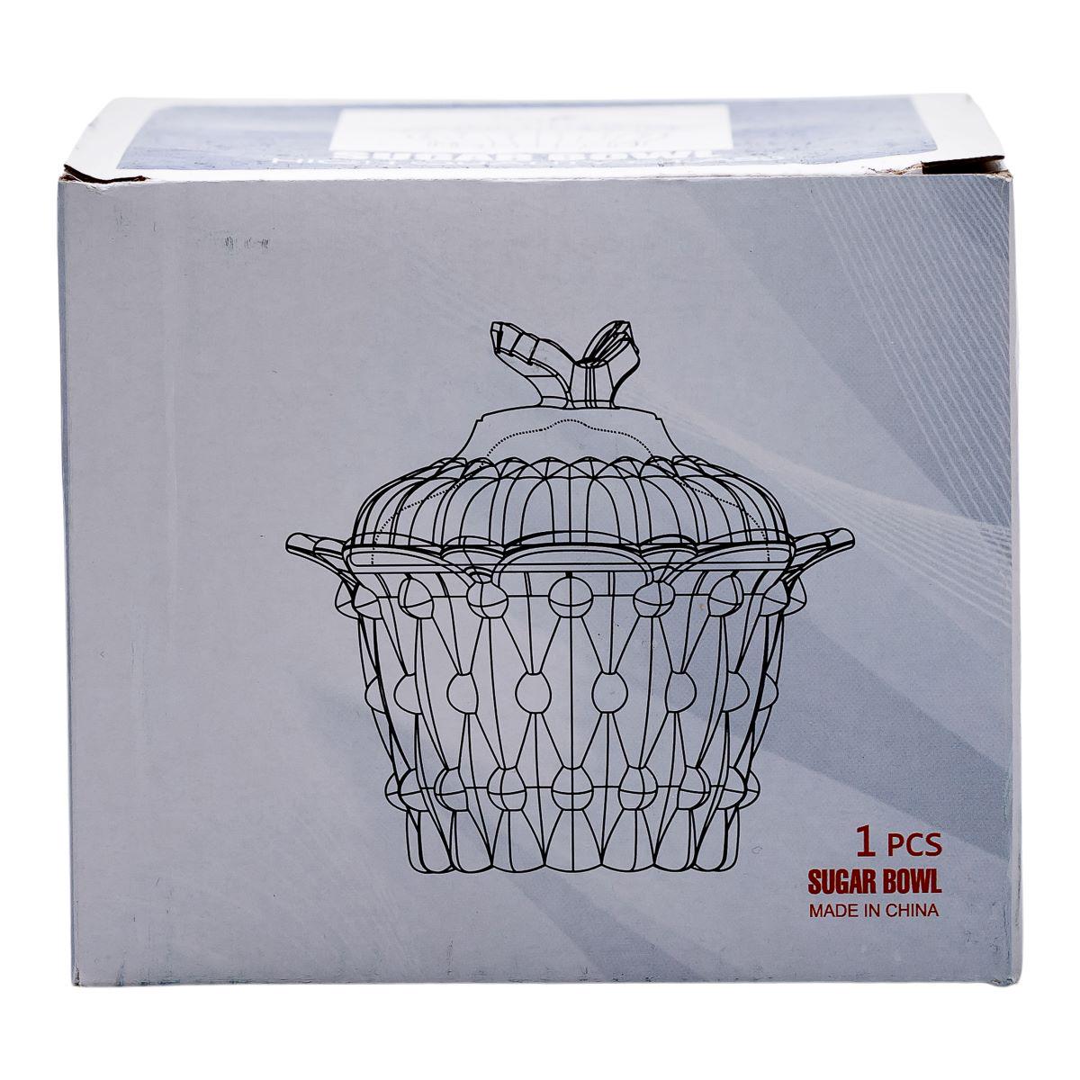 Сахарница стеклянная круглая с крышкой 9 см Прозрачный (6977) - фото 7