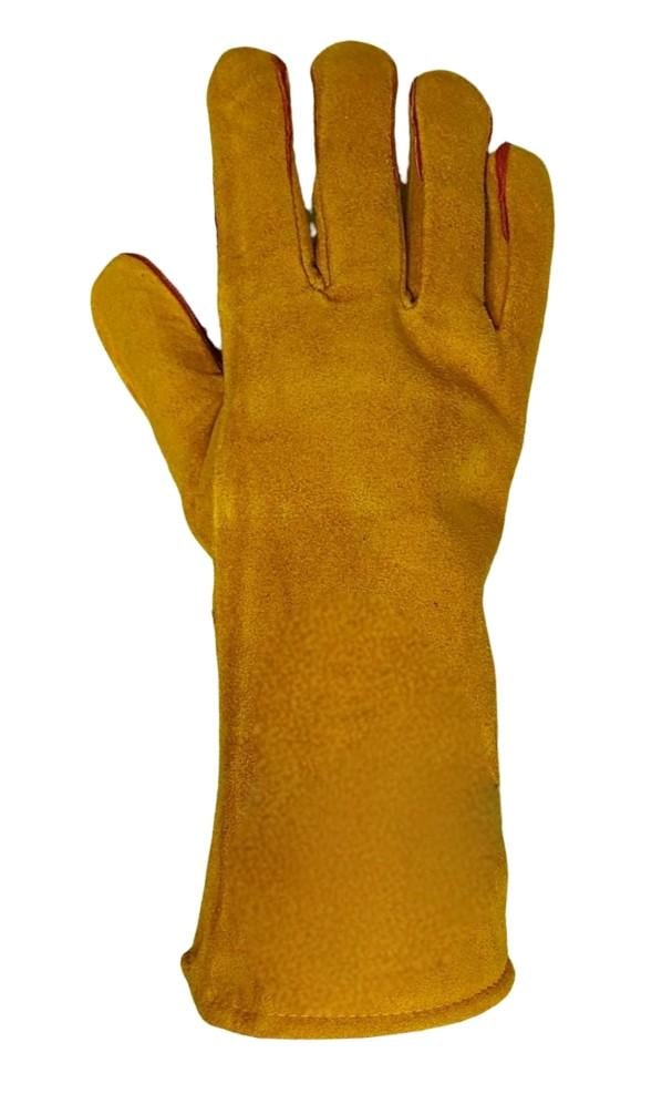 Краги зварника п'ятипалі зимові на хутрі Жовтий (483) - фото 2 Краги зварника п'ятипалі зимові на хутрі Жовтий (483) - фото 2