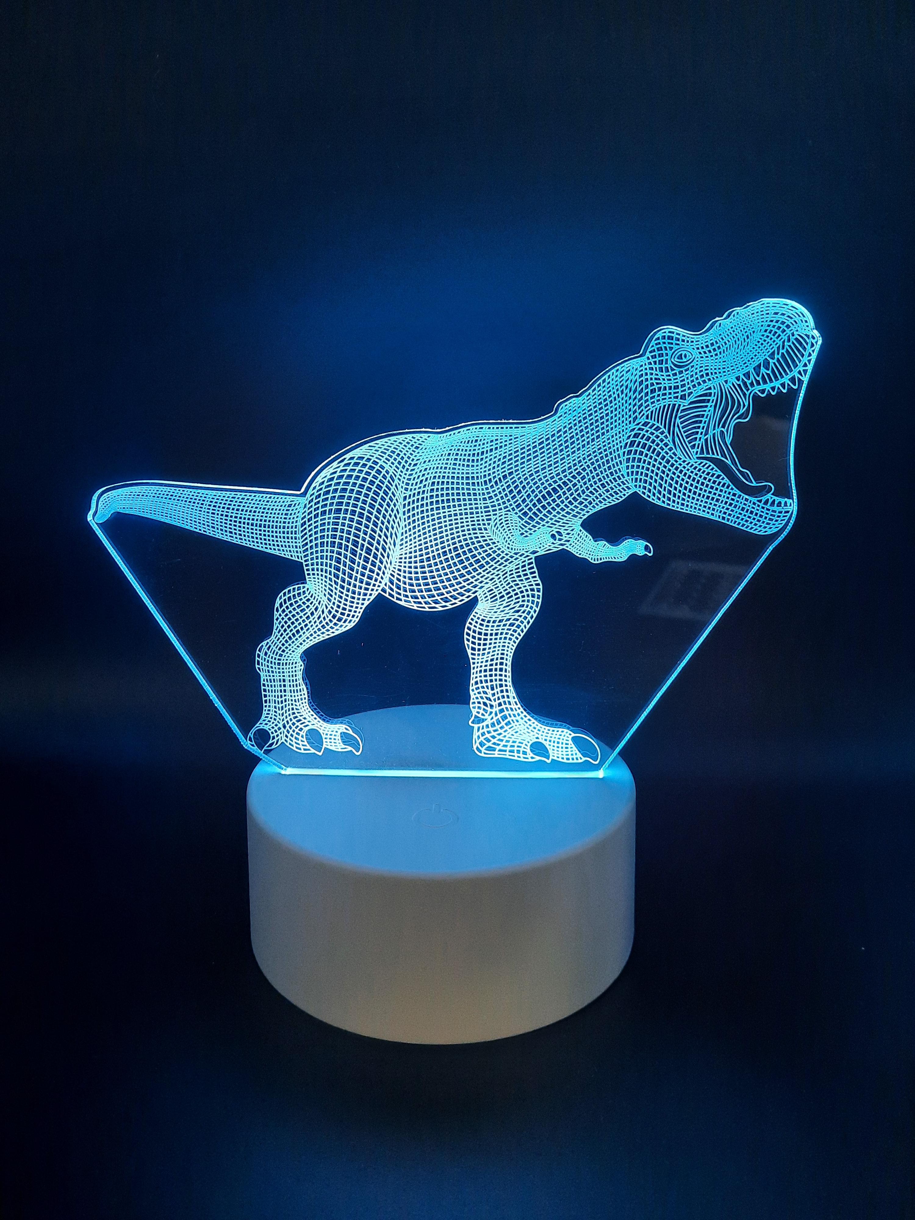 Ночник LED 3D Динозавр 16 цветов