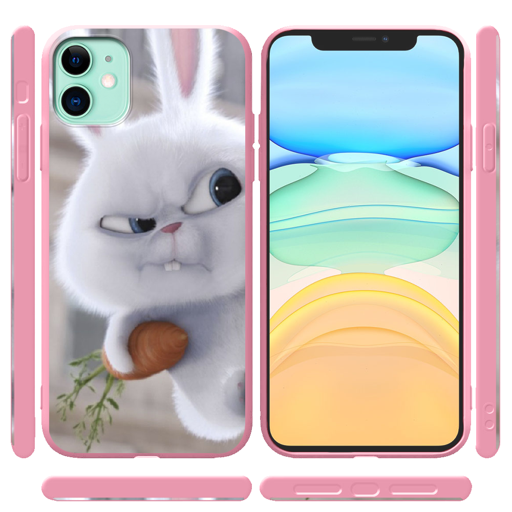 Чехол Boxface iPhone 11 Rabbit Snowball Розовый силикон (38184-up1116-43040) - фото 2